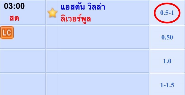 ราคาบอล 0.5-1 คืออะไร
