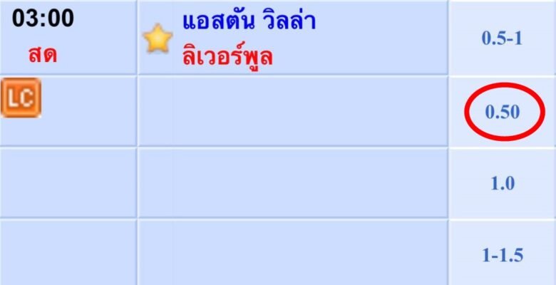 ราคาบอล 0.5 คืออะไร