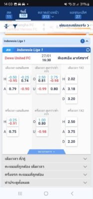 การแทงแบบ handicap overunder และ oddeven